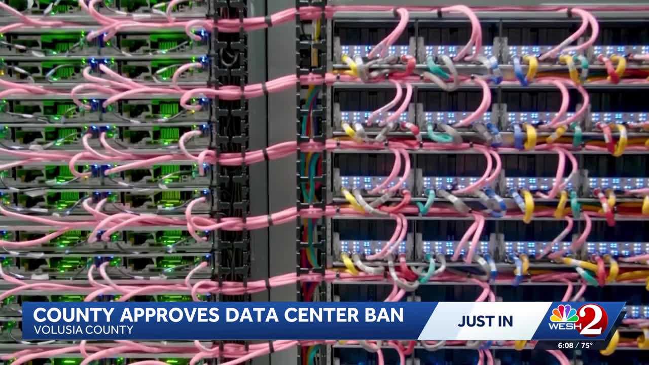Volusia County bans large data centers in unincorporated areas — WESH 2 Orlando, Atlanta Technology news